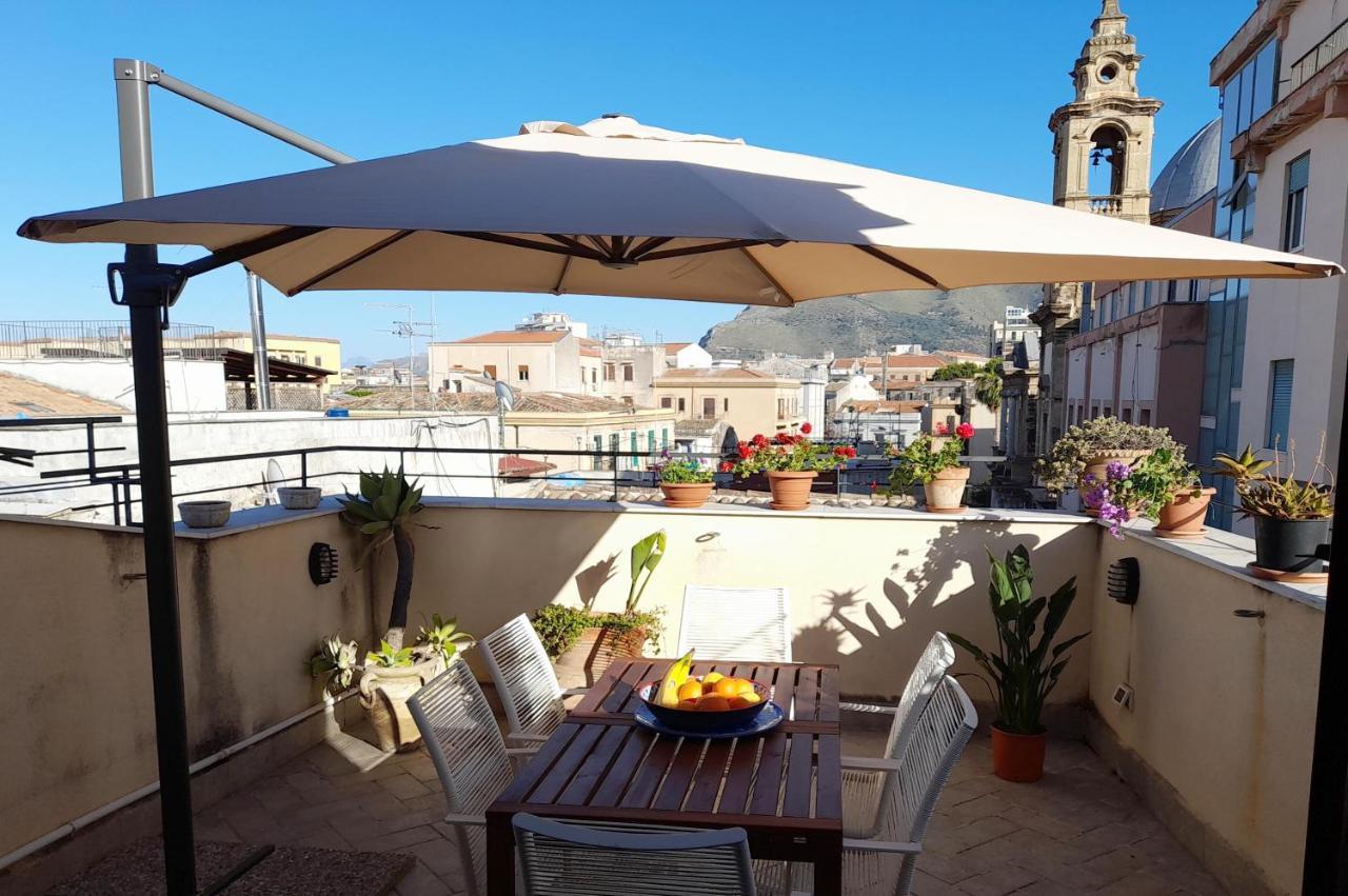 Terrace With View Attic In Old Town Ballarhome Palermo Exterior photo